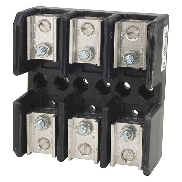 Eaton Bussmann Fuse Block, Industrial, 100A, 3 Pole T601003C Zoro