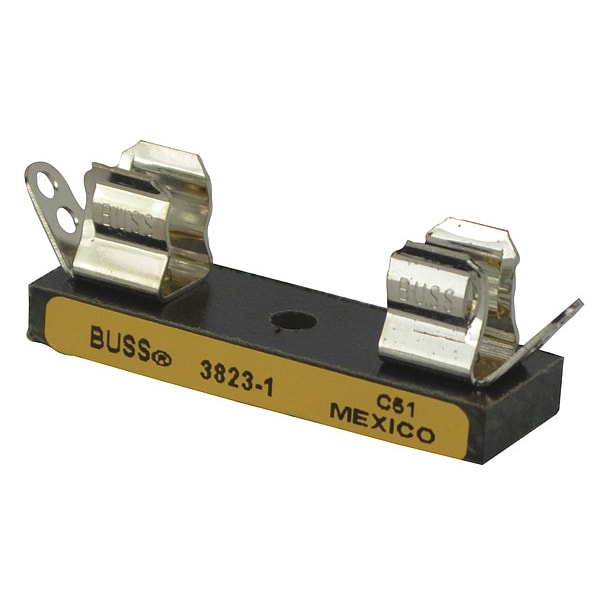 Eaton Bussmann Fuse Block, 3823 Series, Not Class Rated UL Class, 0 to 30A, 250V AC/125V DC, 1 Poles, Solder 3823-1