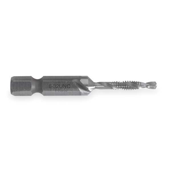 Greenlee Drill/Tap/Countersink, #6-32 Thread Size, 2 1/32 in Overall Length DTAP6-32