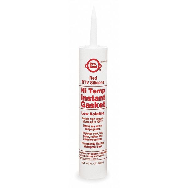 Pro Seal High Temp., Sensor-Safe RTV Silicone Sealant, 11.1 oz, Red ...