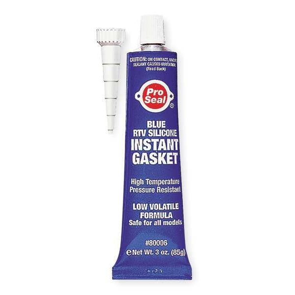 Pro Seal SensorSafe RTV Silicone Sealant, 3 oz, Blue, Temp Range 75