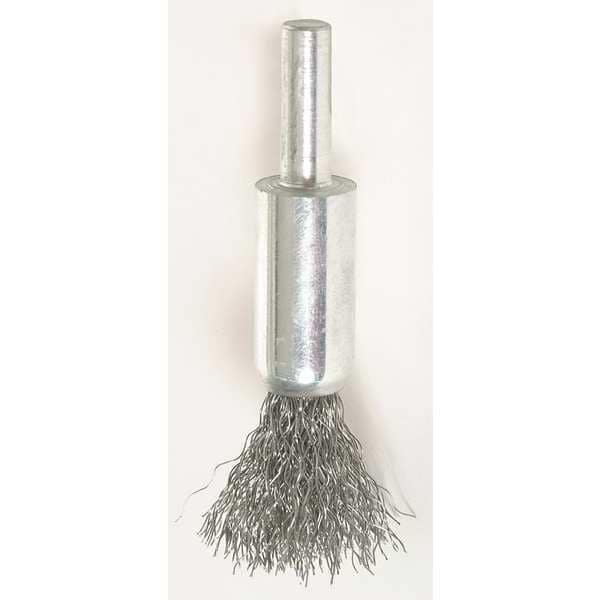 Westward Crimped End Wire Brush, 3/4" Dia, 0.0200 Wire 1GBP4