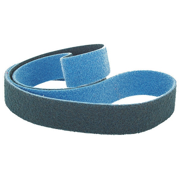 Arc Abrasives Sanding Belt, 2 in W, 60 in L, Non-Woven, Aluminum Oxide, Very Fine, Z-Web, Blue 64020603