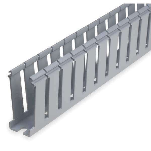 Abb Installation Products Wire Duct, Wide Slot, Gray, Width 1 In TY1X2WPG6