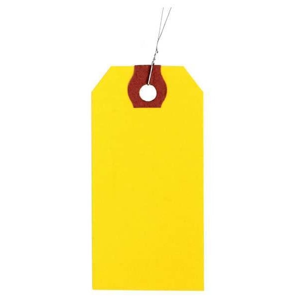 Zoro Select 1-5/8" x 3-1/4" Yellow Paper Wire Tag, Pk1000 1GYT2