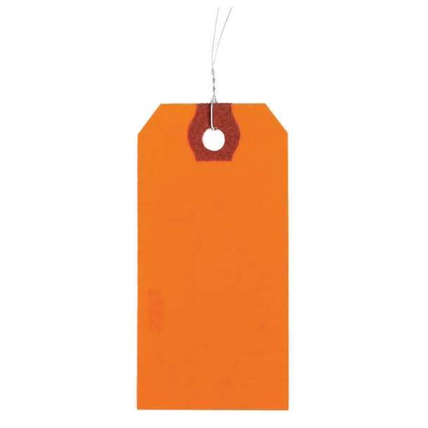 Zoro Select 1-5/8" x 3-1/4" Orange Paper Wire Tag, Pk1000 1GYY2