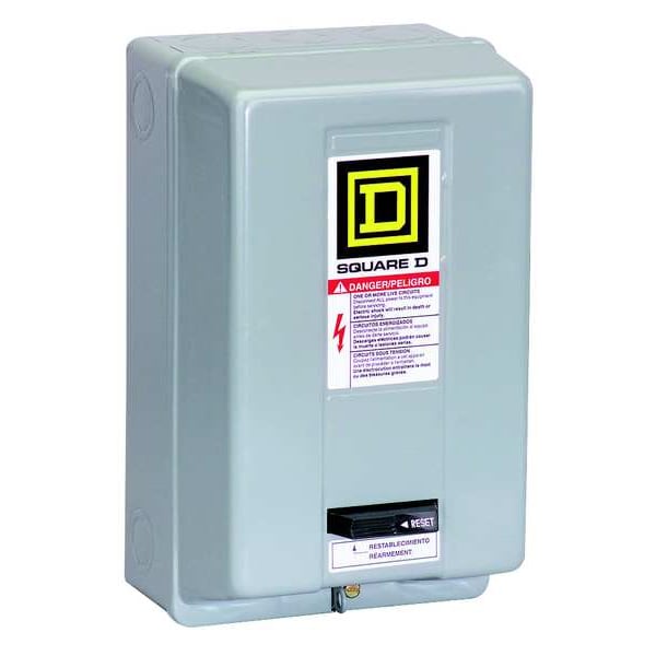 Square D Nonreversing NEMA Magnetic Motor Starter, 1 NEMA Rating, 208V AC, 3 Poles, 1NO 8536SCG3V08H30