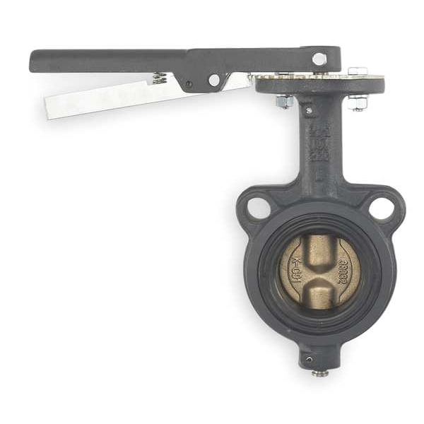 Milwaukee Valve Butterfly Valve, Wafer, 6 In, Cast Iron CW223E 6 Zoro