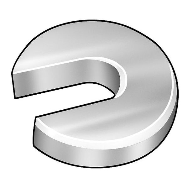 Zoro Select Slotted Washer, For Screw Size #10 , 18-8 Stainless