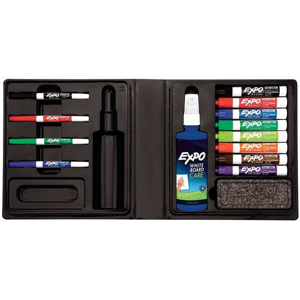 12) Pack Large Color Dry Erase Markers with Eraser Cap, Chisel Point –  KleenSlate