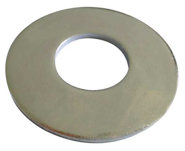 Zoro Select Flat Washer, Fits Bolt Size 1 1/2 in , Stainless Steel Plain Finish 1NU75