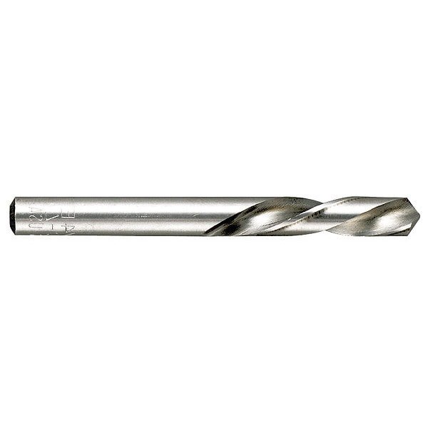 Chicago-Latrobe Screw Machine Drill Bit, A Size, 118  Degrees Point Angle, High Speed Steel, Bright Finish 48801