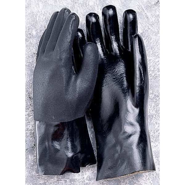 Showa Chemical Resistant Gloves, PVC, 14 in L, 16 mil, Black