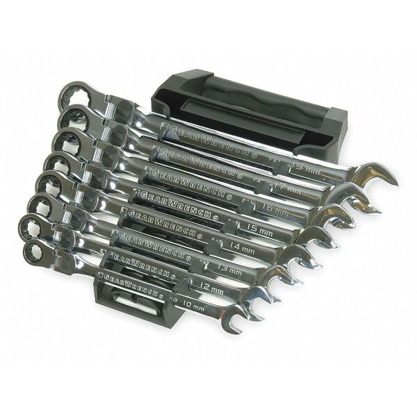 Westward Ratcheting Wrench Set, Pieces 8 1LCD9 Zoro