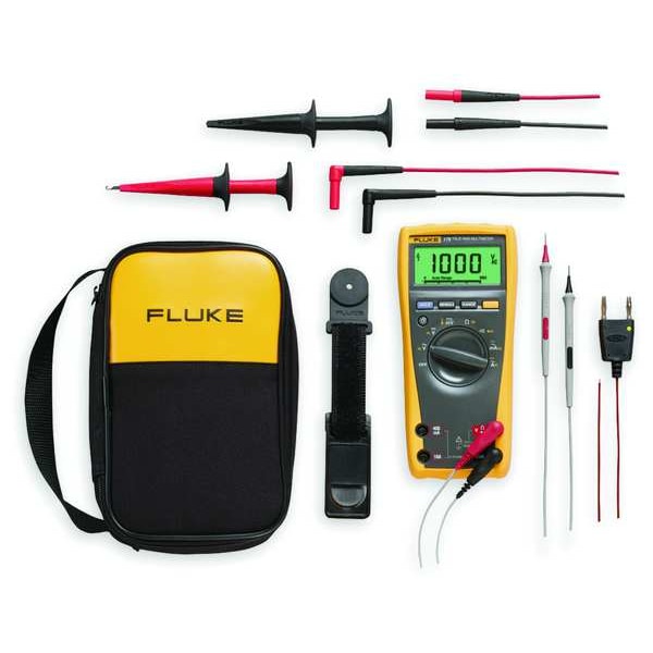 Fluke Digital Multimeter Kit, 1,000 Max. AC Volts, 1,000 Max. DC Volts