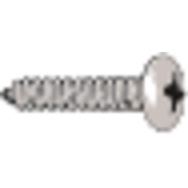 Zoro Select Sheet Metal Screw, #6 x 5/8 in, Zinc Plated Steel Pan Head Combination Phillips/Slotted Drive U26661.013.0062