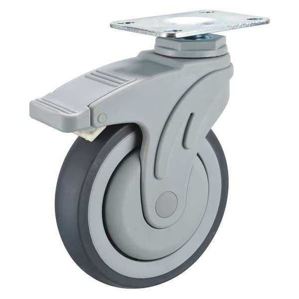 Zoro Select Swivel Plate Caster w/2Position Directional Lock, 325 lb