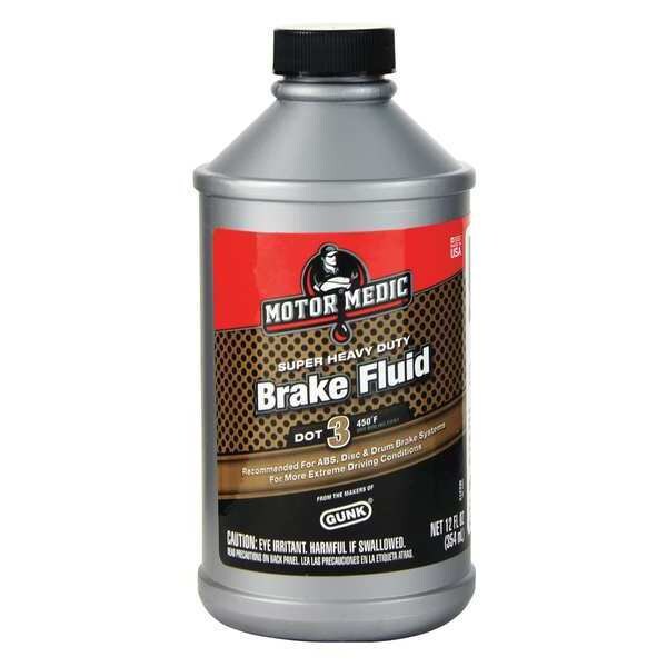 Motor Medic 12 oz. DOT 3 Brake Fluid Plastic Bottle M4312 Zoro