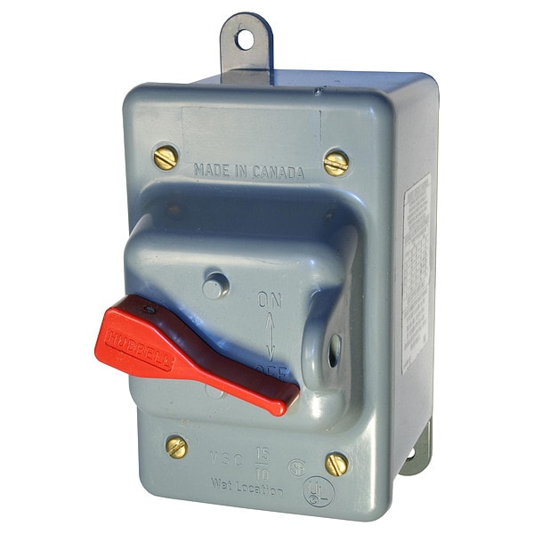 Hubbell Kellems Manual Motor Switch, 30A, 600VAC, 3P HBL13R23 - main