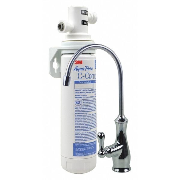 3M Aqua-Pure Filter System, 1/4 In, 0.5 gpm AP EASY COMPLETE