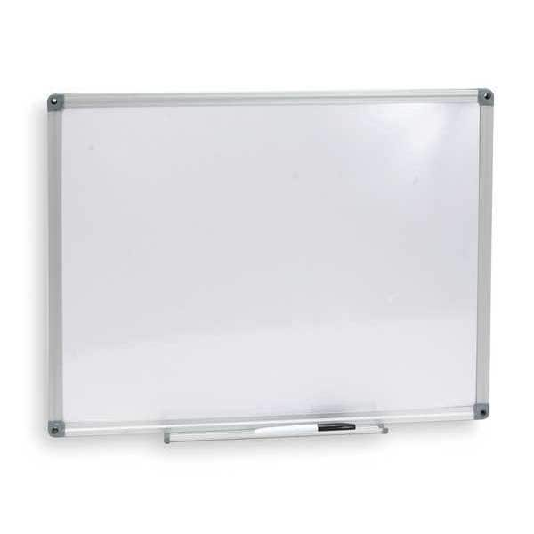 Zoro Select 18"x24" Melamine Whiteboard, Aluminum Frame 1NUP8