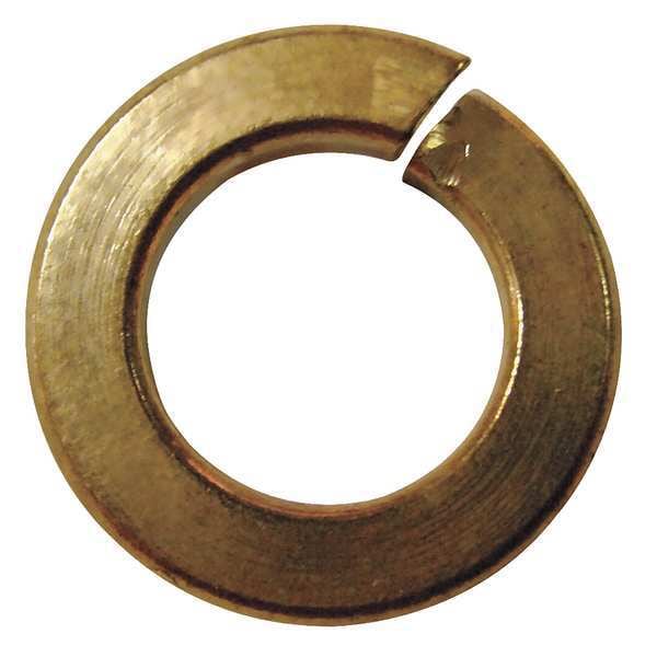 Zoro Select Split Lock Washer, For Screw Size #4 Silicon Bronze, Plain Finish, 100 PK 1NU87