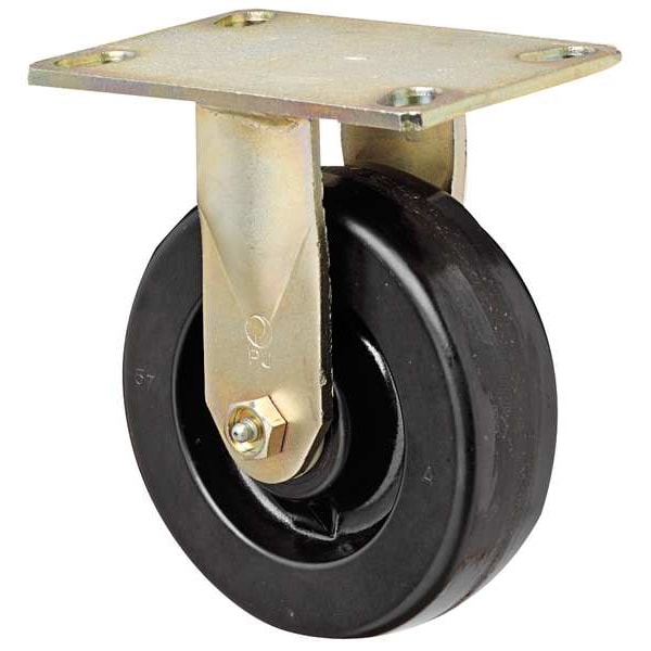 Zoro Select Rigid Plate Caster, Phenolic, 6 in, 1650 lb 1NVT7 Zoro