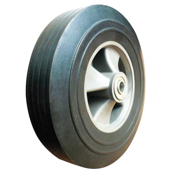 Zoro Select Solid Rubber Wheel, 10 in., 450 lb., Offset