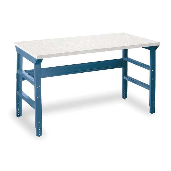 Edsal Leveling Feet Workbenches, Laminate, 60" W, 31-3/4" to 35-3/4" Height, 5000 lb., Straight BML6030B