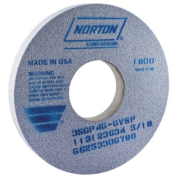 Norton Abrasives Grinding Wheel, T1, 14x1-1/2x5, CA, 46G, Sft 66253306780