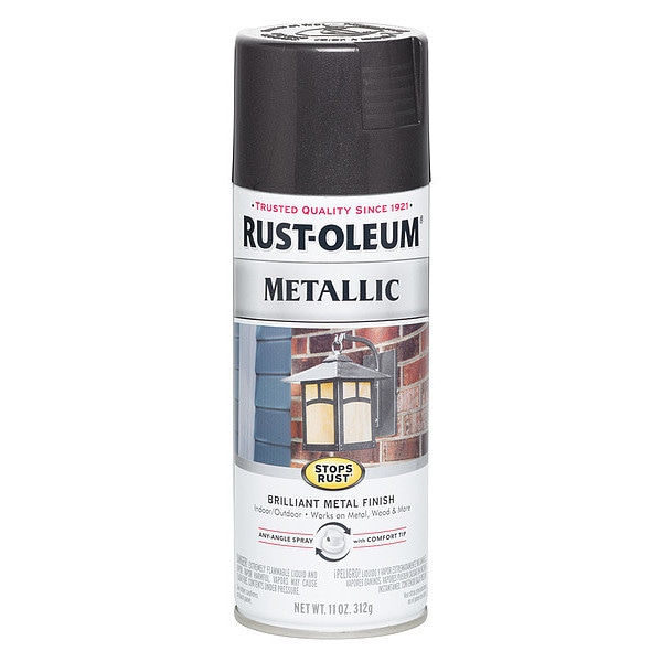 Rust-Oleum Metallic Spray Paint, Black Night, Metallic, 11 oz. (7250830)