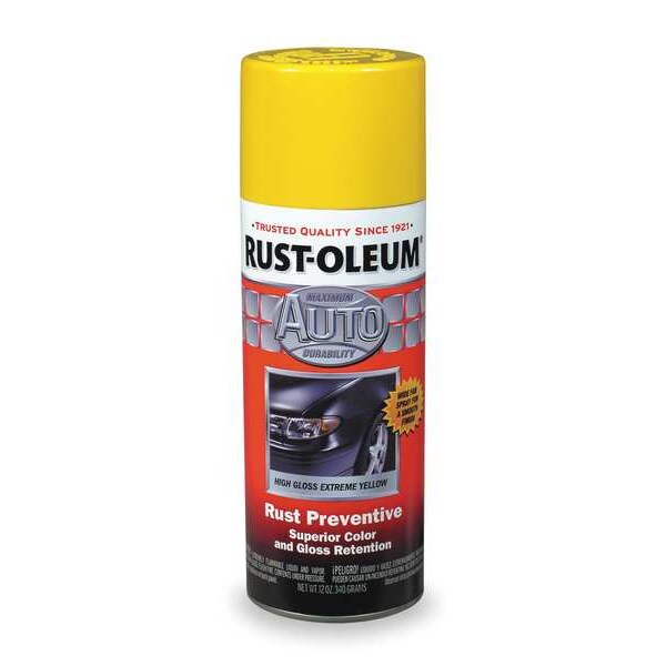 Rust-Oleum Auto Body Paint, Extreme Yellow, 12 oz. 252461 | Zoro