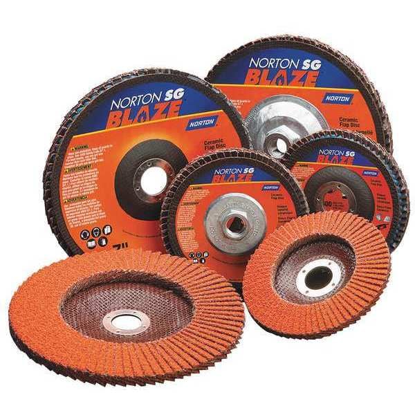 Norton Abrasives Arbor Flap Disc, 4-1/2, 36, Extra Coarse
