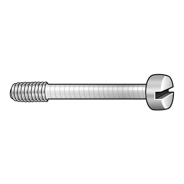 Zoro Select Captive Panel Screw, #8-32 Thrd Sz, 3/4 in Lg, 7/32 in Thrd Lg, Smooth, Passivated 409SS832