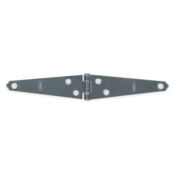 Zoro Select 1 1/4 in W x 4 in H zinc plated Strap Hinge 1RCG4