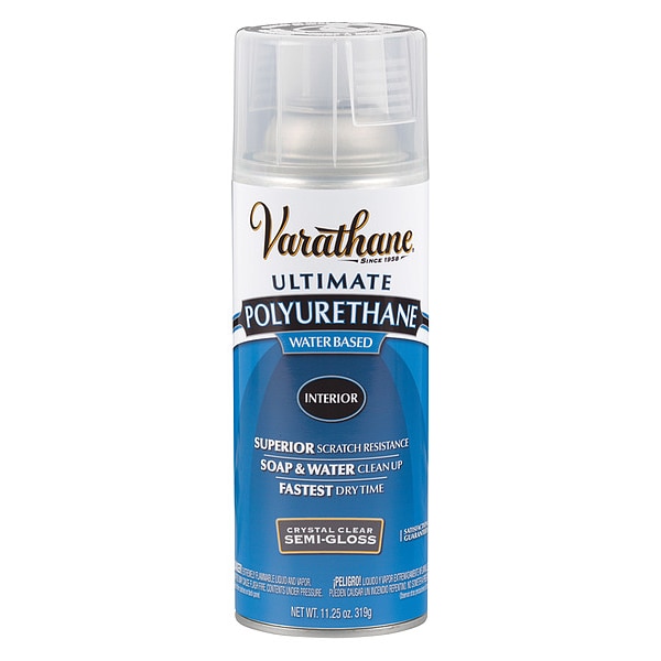 Rust-Oleum Varathane Interior Polyurethane Spray Paint, Clear Semi-Gloss, 11.25 oz. 200181