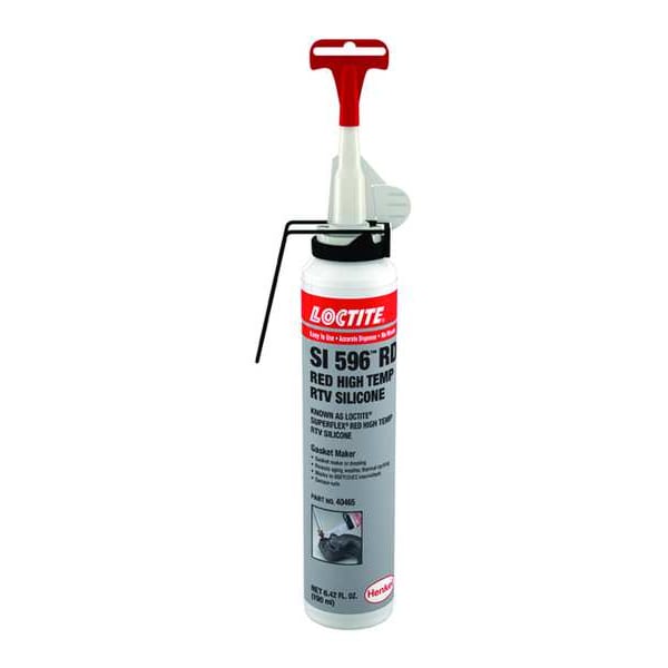 Loctite High Temp. Gasket Sealant, 190 mL, Red, Temp Range 75 to 600