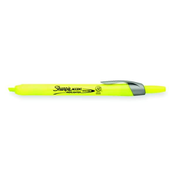 Sharpie Retractable Highlighter, Micro Chisel Tip Fluorescent