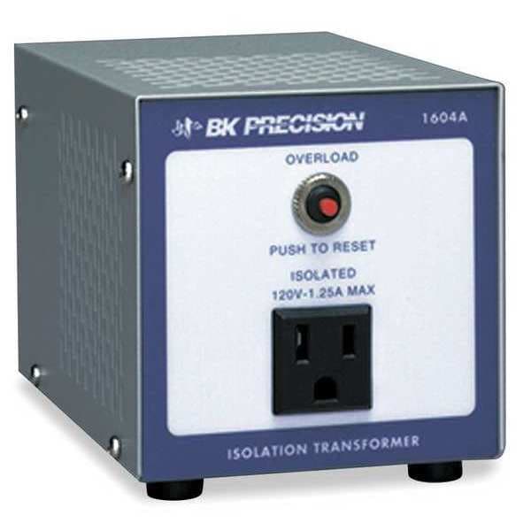 B&K Precision Isolation Transformer, 150 VA, Not Rated, 117 to 124V AC, 120V AC 1604A