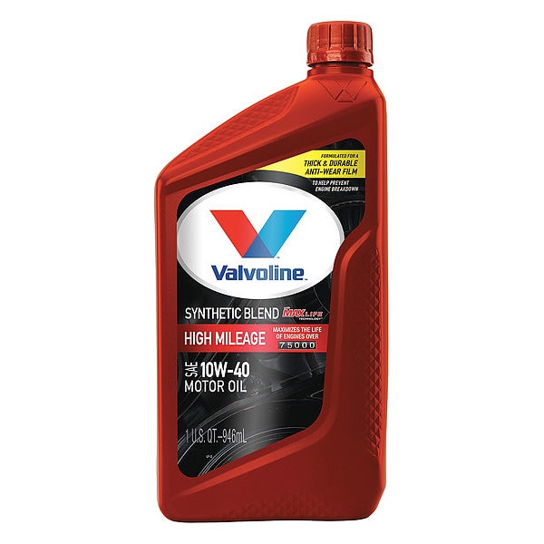 Valvoline Engine Oil, Synthetic Blend, 10W-40, 1 Qt., Maxlife 797977