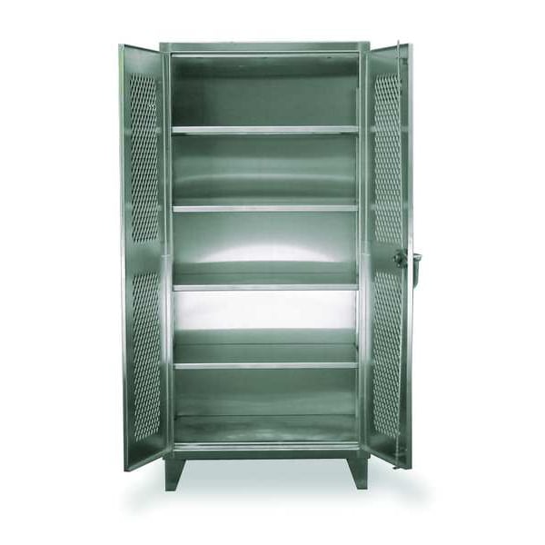 Strong Hold 12 ga. Stainless Steel Storage Cabinet 46-V-244SS | Zoro