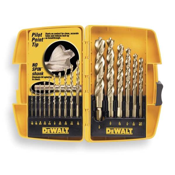 Dewalt 16 pc. PILOT POINT(R) Drill Bit Set DW1956 Zoro