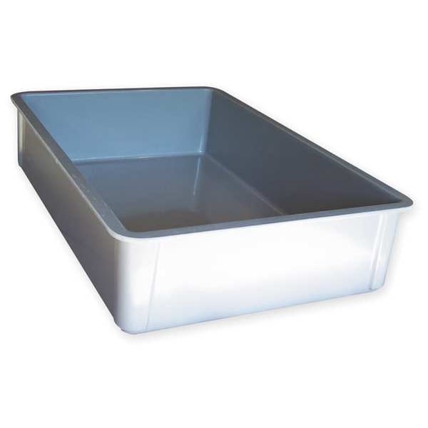 Molded Fiberglass Stacking Container, Gray, Fiberglass Reinforced Composite, 25 3/4 in L, 17 3/4 in W, 6 in H 8800085136