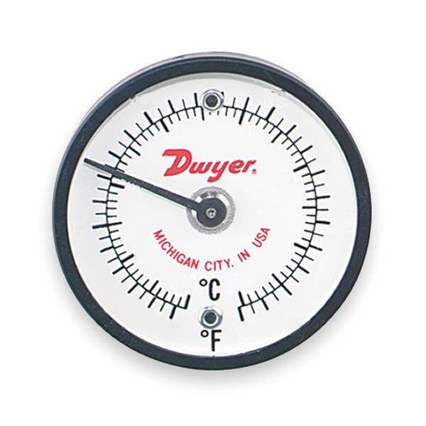 Dwyer Instruments Bimetal Thermom, 2 In Dial, 50 to 750F