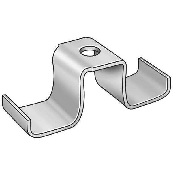 Zoro Select Grating Clip, For Screw Size 1/4 in, 316 Stainless Steel