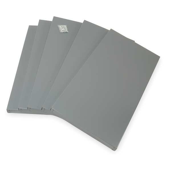 Edsal Shelves, 14 ga., Gray, 48 In. W, PK5 1203S Zoro