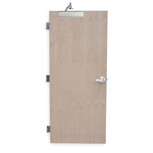 Ceco Security Door, RH, 80" H, 36" W, 1-3/4" Thick, Red Oak Veneer, Type: 3 RSHL-7-3068-RH-ST