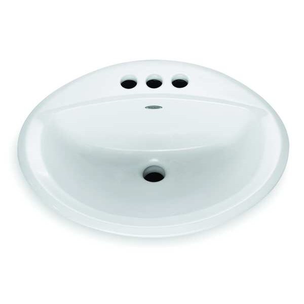 American Standard Bathroom Sink, Counter Top, 203/8 In. L 0476028.020 Zoro