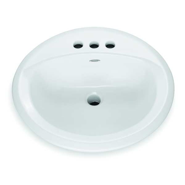 American Standard Bathroom Sink, Counter Top, 191/8 In. L 0491019.020