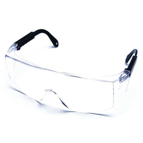 Condor Safety Glasses, OTG Clear Polycarbonate Lens, ScratchResistant